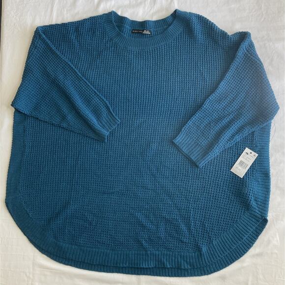 Black Tape Sweater Women's 2X Dark Teal Long Sleeve Pullover - Picture 1 of 5